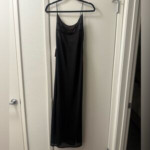 Miaou Thais Black slip dress